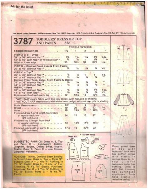 McCall's 3787 A 